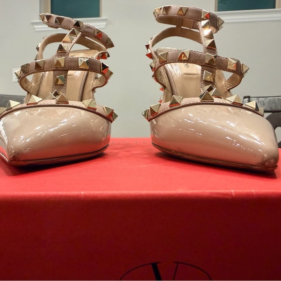 Valentino P45 Poudre Rockstud 100mm Slingback High-Heel Pumps - Picture 7 of 12